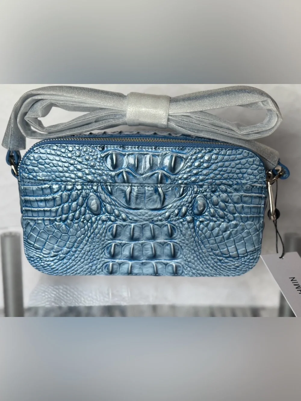 Brahmin Danica Aura Blue Crossbody Bag NWT Sky Blue